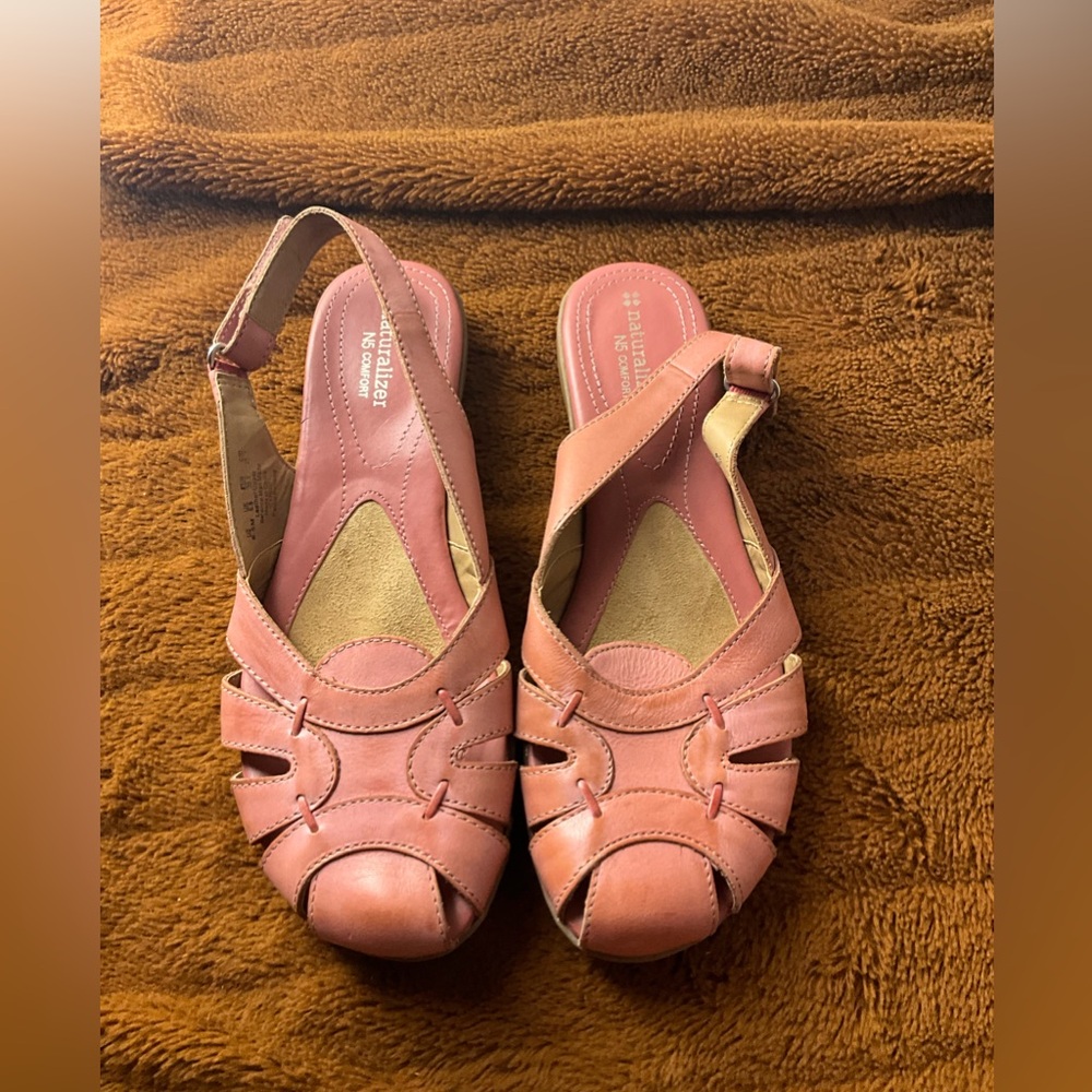 Naturalizer Cyrus Leather Pink Women's‎ Comfort Sandal Size 8.5 Slingback
